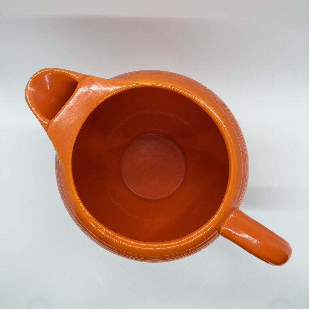 Vintage Fiesta Ware RED (orange) - Lip Pitcher 1936 - 1946 - 64oz - Picture 9 of 13